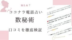 ココナラ電話占い数秘術