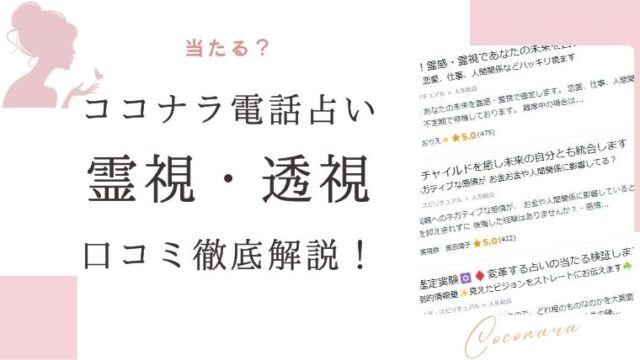ココナラ電話占い　霊視・透視